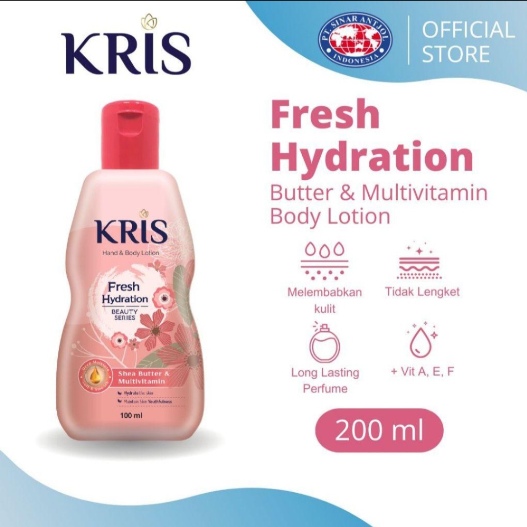 لوسیون دست و بدن کریس Kris شی باتر و مولتی ویتامین حجم 200 میل اصل و اورجینال