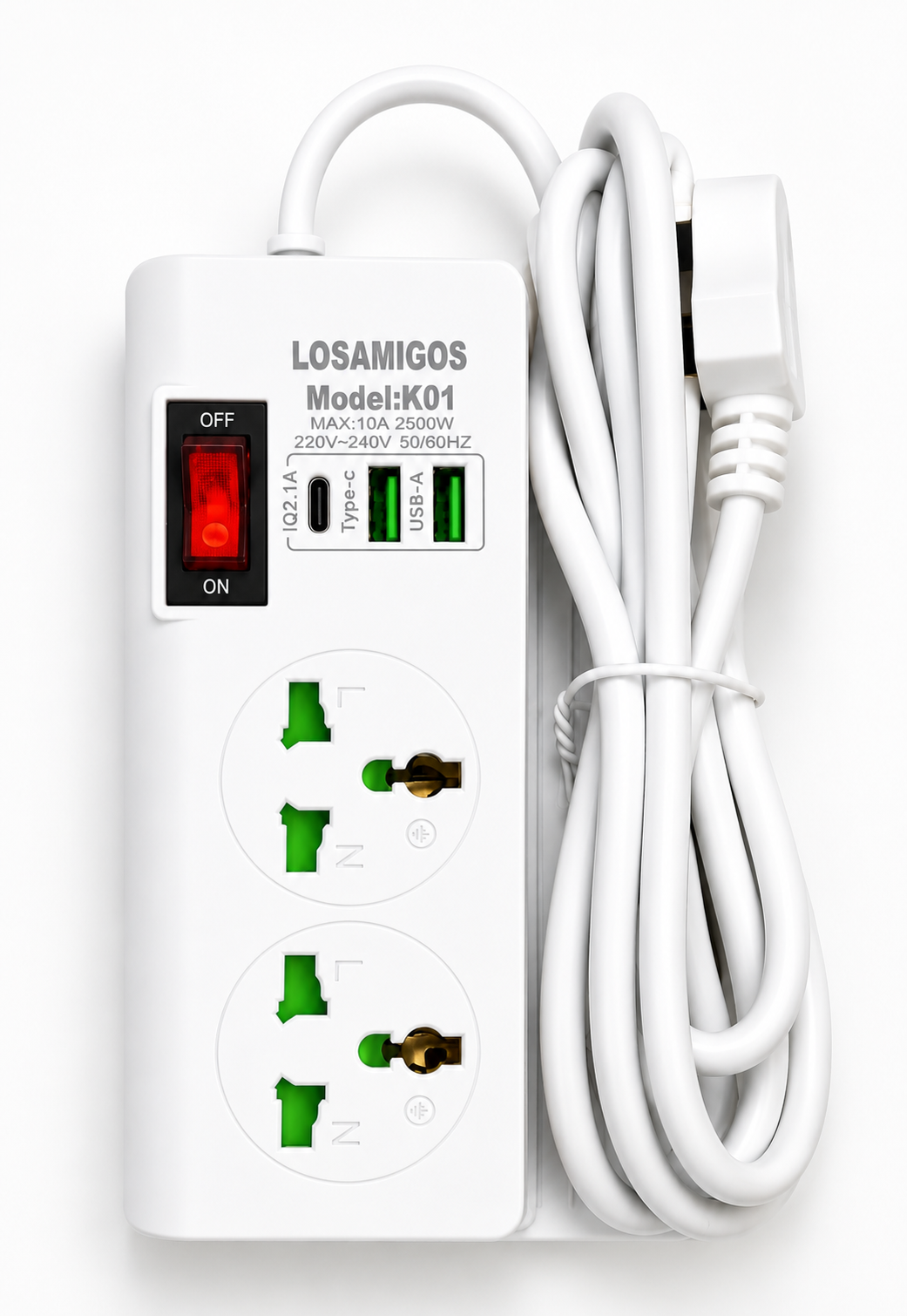 چند راهی برق  و USB و TPC و جاموبایلی مدل K01