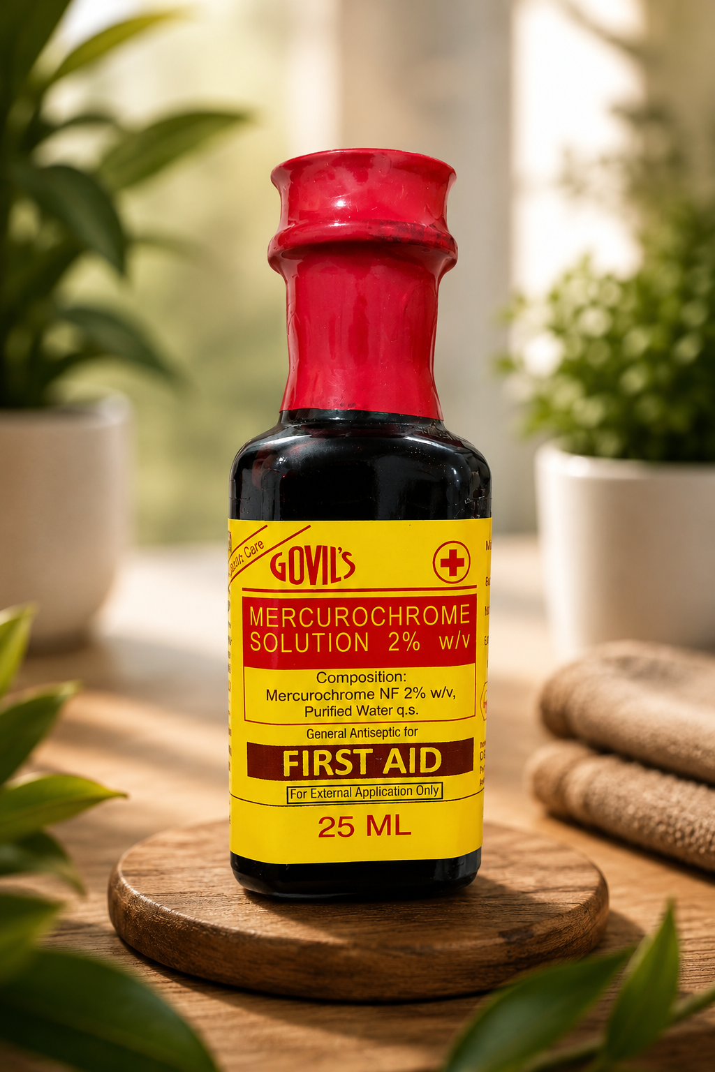 مرکوروکروم ۲٪ (Mercurochrome Solution 2%) محلول ضدعفونی کننده ۲۵ میلی