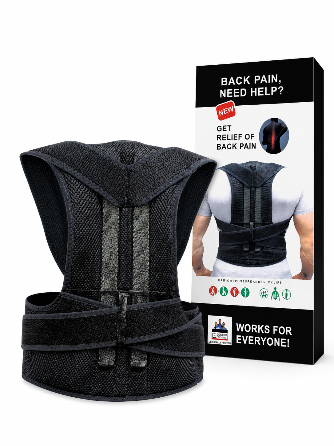 قوزبند طبی و اصلاح‌کننده وضعیت بدن مدل Back Pain Relief