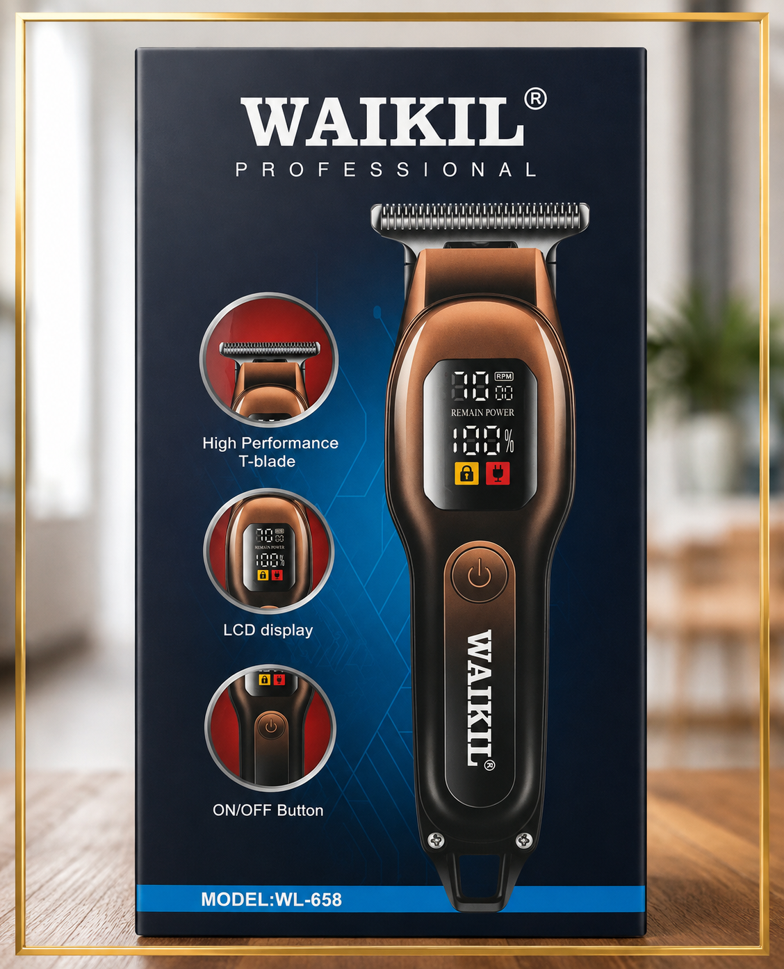 ماشین اصلاح شارژی خط زن و صفر زن WAIKIL Professional