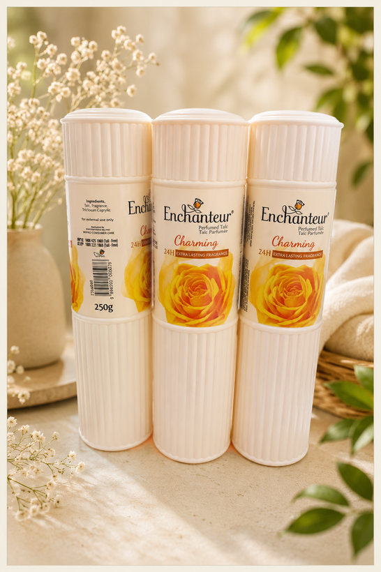 پودر عطری بدن خوشبوکننده Enchanteur انشانتر سایز بزرگ ۲۵۰ گرمی محصول مالزی