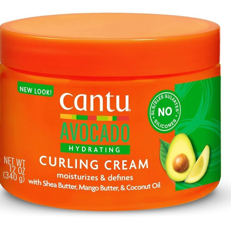 کرم مو حالت دهنده و آبرسان موهای فر آووکادو کانتو Cantu Avocado Hydrating Cream حجم ۳۴۰ گرم